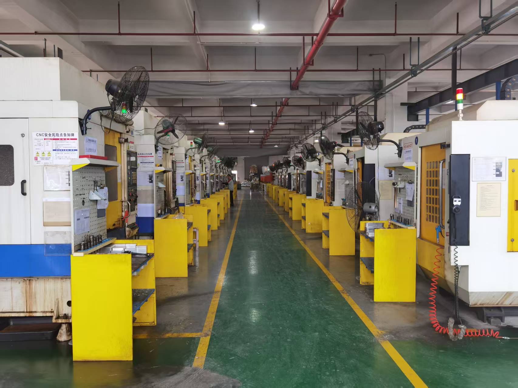 Factory floor in an Asian manufacturing facility, showcasing large-scale production and efficient layout.